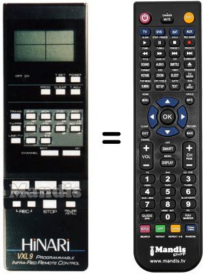 Telecomando equivalente VXL 9