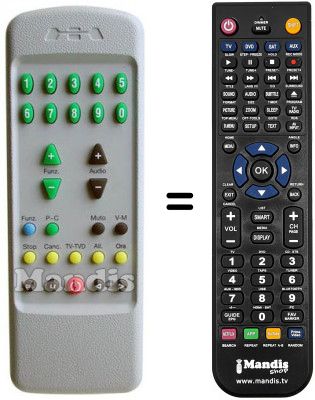 Telecomando equivalente Mivar 26 M 2 DVB