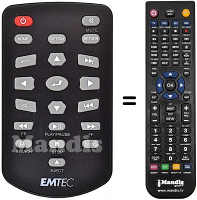 Telecomando equivalente Emtec MOVIE CUBE N200