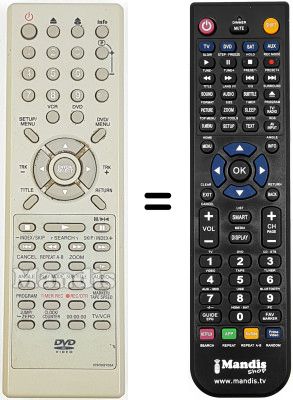 Telecomando equivalente NordMende DVRX 14 SE