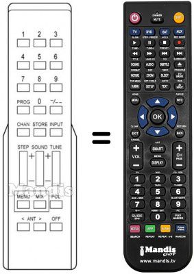 Telecomando equivalente Ingelen SAT 1100 Telecomando equivalente Ingelen SAT 1100