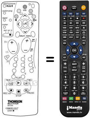 Telecomando equivalente Thomson DTH 2500 Telecomando equivalente Thomson DTH 2500