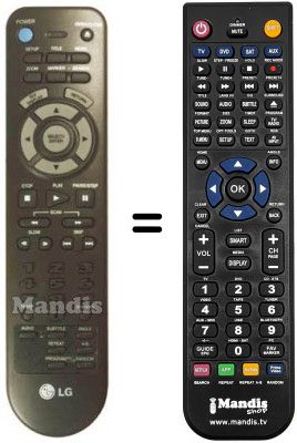 Telecomando equivalente Goldstar DVD 3200E