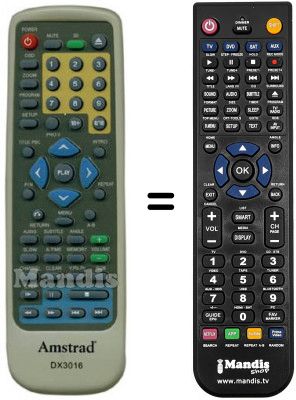 Telecomando equivalente Amstrad DX 3016