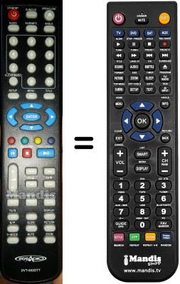 Telecomando equivalente Irradio DVT 502 DTT