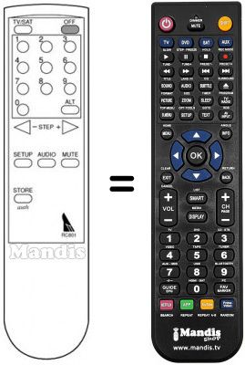 Telecomando equivalente Ingelen SAT 800 IRD Telecomando equivalente Ingelen SAT 800 IRD