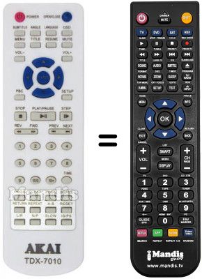 Telecomando equivalente Akai TDX-7018
