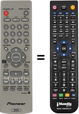 Telecomando equivalente Pioneer DVD 470