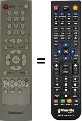 Telecomando equivalente Samsung TX21B4DF Telecomando equivalente Samsung TX21B4DF