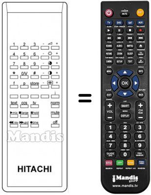 Telecomando equivalente Hitachi C15-P-110VT