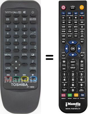 Telecomando equivalente Toshiba CT-9859 Telecomando equivalente Toshiba CT-9859