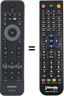 Telecomando equivalente Philips 26PFL3404 / 12