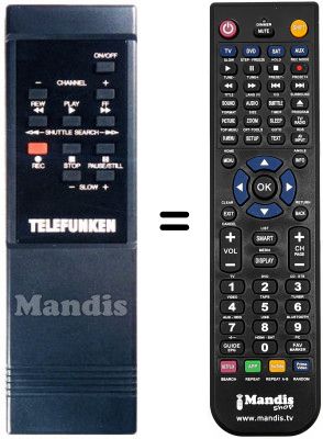 Telecomando equivalente NordMende V1503K Telecomando equivalente NordMende V1503K