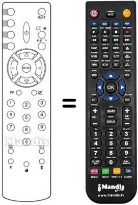 Telecomando equivalente Sinudyne JAZZ20312-21