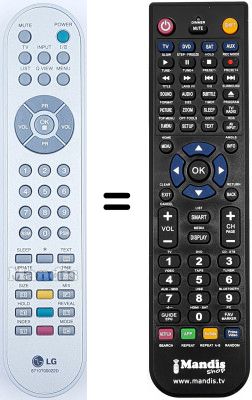 Telecomando equivalente LG 15LC1R Telecomando equivalente LG 15LC1R