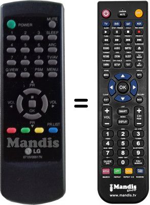 Telecomando equivalente LG 6710V00017N Telecomando equivalente LG 6710V00017N