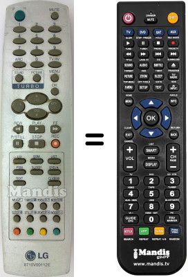 Telecomando equivalente LG 6710V00112E