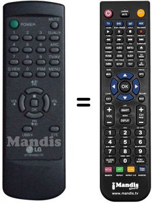 Telecomando equivalente LG 6710V00017F