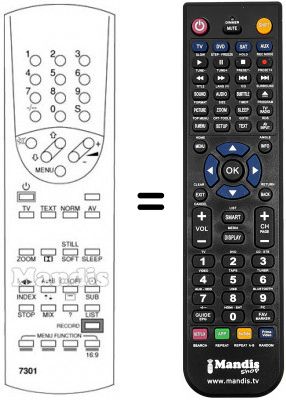 Telecomando equivalente Neckermann 772 / 542
