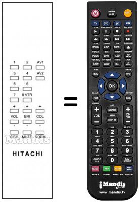 Telecomando equivalente Hitachi CPT2636 Telecomando equivalente Hitachi CPT2636