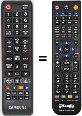 Telecomando equivalente Samsung LE26D450G1W/XZG Telecomando equivalente Samsung LE26D450G1W/XZG