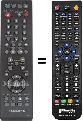 Telecomando equivalente Samsung DVD1080P7 Telecomando equivalente Samsung DVD1080P7