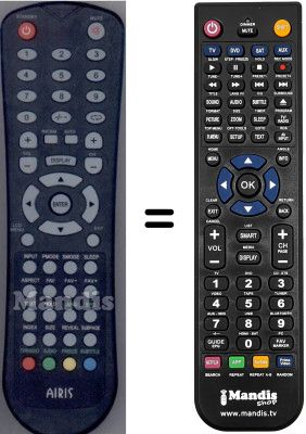 Telecomando equivalente Airis MW145