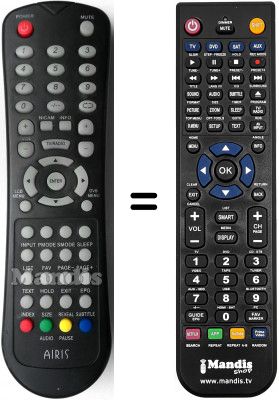 Telecomando equivalente Airis MW169