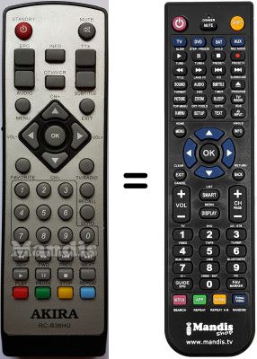 Telecomando equivalente AKIRA DHB-B36HU