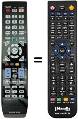 Telecomando equivalente Samsung UE46B6000 Telecomando equivalente Samsung UE46B6000