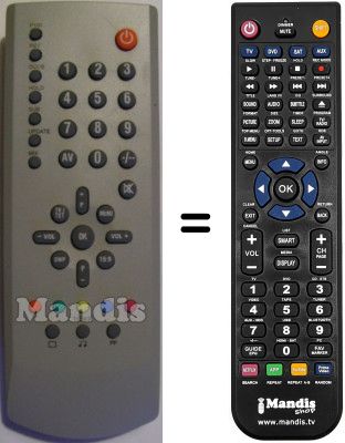 Telecomando equivalente Pacific PTV5104T Telecomando equivalente Pacific PTV5104T
