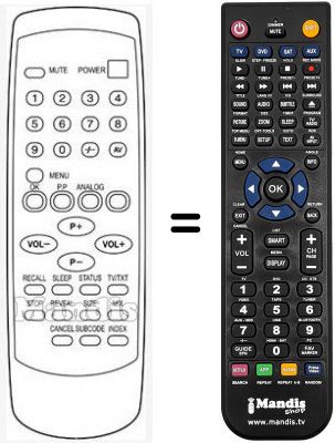 Telecomando equivalente RC34-4S