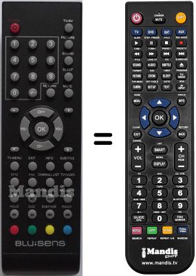 Telecomando equivalente Blusens M93-W-19P-SP-1091062