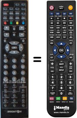 Telecomando equivalente Brigmton BTV-221-DVD