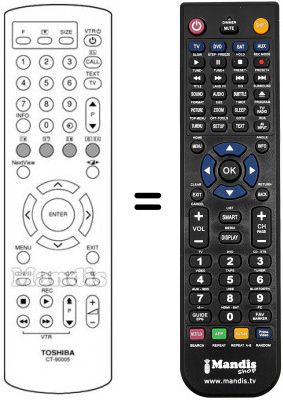 Telecomando equivalente CT-90005 Telecomando equivalente CT-90005