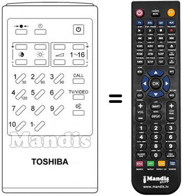 Telecomando equivalente Blaupunkt CT-9129