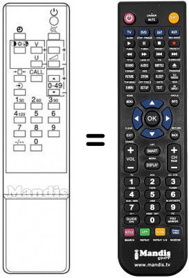 Telecomando equivalente Toshiba 1400RBW Telecomando equivalente Toshiba 1400RBW