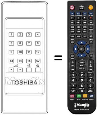 Telecomando equivalente CT-958