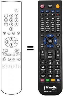 Telecomando equivalente REMCON151 Telecomando equivalente REMCON151