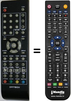 Telecomando equivalente DMTech TE15DVT