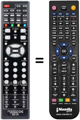 Telecomando equivalente Daewoo BD26