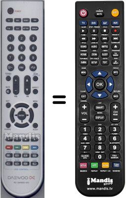 Telecomando equivalente RC-DWW02-V01