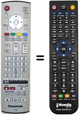 Telecomando equivalente Panasonic EUR7636080R Telecomando equivalente Panasonic EUR7636080R