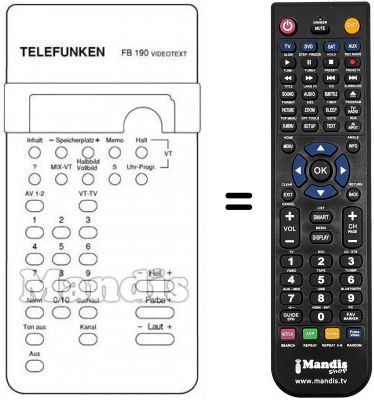 Telecomando equivalente Telefunken A320S