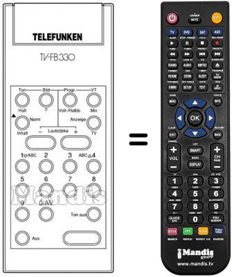 Telecomando equivalente Telefunken P590D