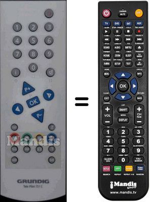 Telecomando equivalente Grundig P37-1201 / 5TOP