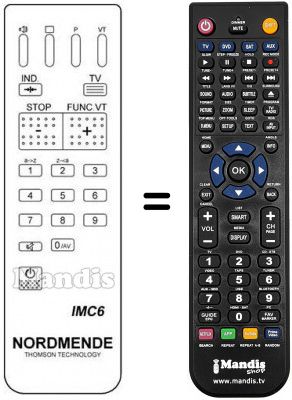 Telecomando equivalente NordMende GALAXY 36XP Telecomando equivalente NordMende GALAXY 36XP