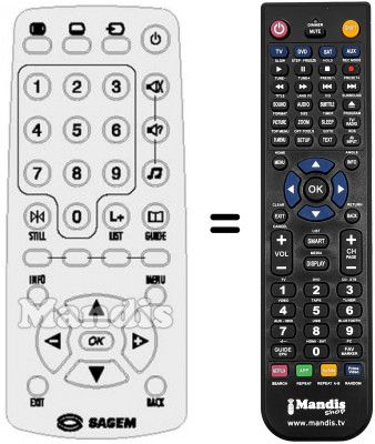 Telecomando equivalente Sagem ITD65