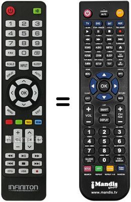 Telecomando equivalente Infiniton INTV-1963