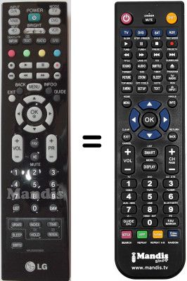 Telecomando equivalente LG 37LF66 Telecomando equivalente LG 37LF66